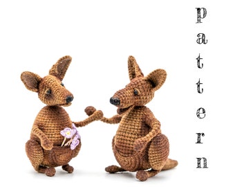 Australian Kangaroo Crochet Pattern PDF tutorial Amigurumi