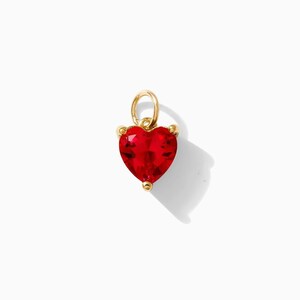 Pattison Red Heart Charm, .925 Sterling silver, 18k Gold Plated