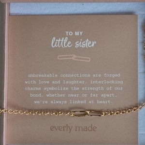 Little sister bracelet, little sister gift, sisters gift, sister bracelets, sister gift from sister, matching sister bracelets, from brother