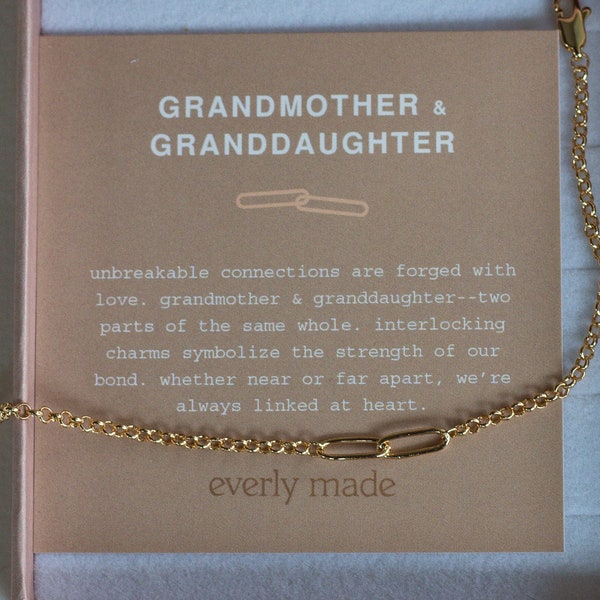 Matching grandmother granddaughter bracelets, granddaughter gift, grandmother gift, gift for grandma, grandma gift, matching bracelets