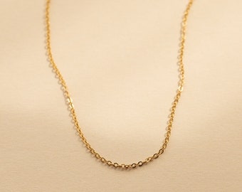 Cameron Cable Chain, classic dainty chain, gold chain, gold collar chain, dainty gold chain, gold layering chain, simple gold chain