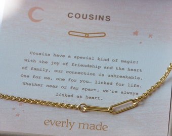 Cousins bracelets, cousins jewelry, cousins gift, matching bracelets, matching jewelry, friendship bracelets, LINKED