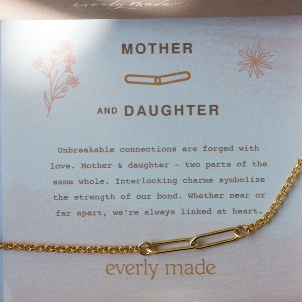 Mother daughter bracelet, gift for mom, gift for daughter, mom and daughter jewelry, mother daughter gift, from daughter, from mom, from son