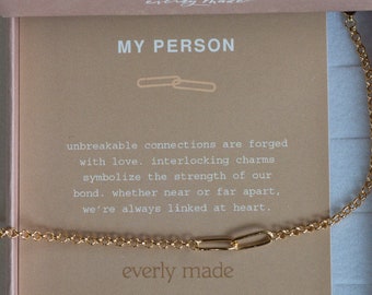 My Person Linked Bracelet, 14k Gold Filled, .925 Sterling Silver, 18k Gold Plated, Rhodium