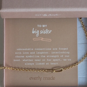 Big sister gift, big sister bracelet, sisters jewelry, sisters gift, matching bracelets, matching jewelry, gift for sister, LINKED