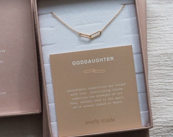 Goddaughter Necklace, gift for goddaughter, gift from godmother, goddaughter jewelry, gift from godfather, baptism gift, confirmation gift