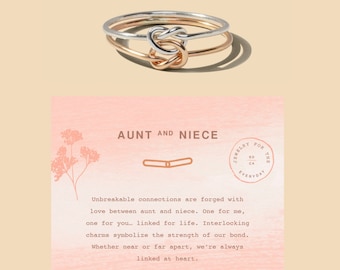 Aunt & niece rings, aunt and niece gifts, aunt and niece jewelry, aunt gift, niece gift, aunt jewelry, niece jewelry