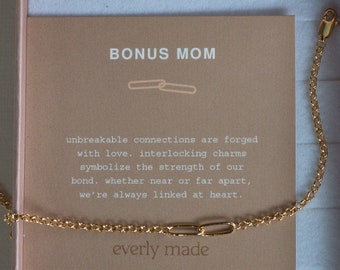 Bonus Mom Bracelet, bonus mom gift, step mom gift, bonus mom, stepmom gift, bonus mom birthday, stepmom birthday, mothers day gift