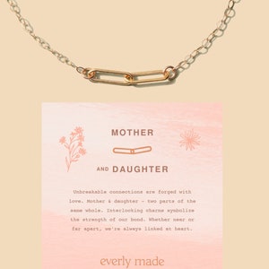 Mother & Daughter Necklace, mom and daughter jewelry, mother daughter gift, matching necklaces, matching jewelry, LINKED