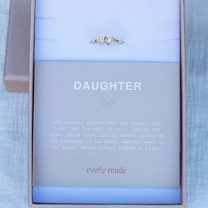 Daughter linked hearts ring, jewelry gift for daughter, daughter gift idea, jewelry gift for daughters