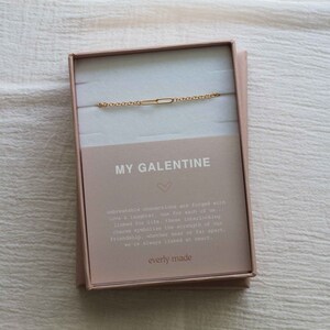 Geschakelde My Galentine-armband, 14k gold filled, .925 sterlingzilver, 18k verguld, rhodium