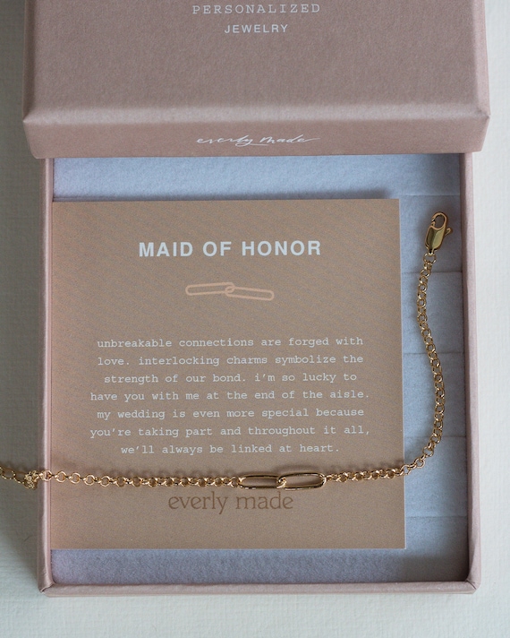Maid of Honor Charm Sterling Silver Bridesmaid Gift, Made in the USA Maid of Honor Charm Sterling Silver Bridesmaid Gift, Made in the USA