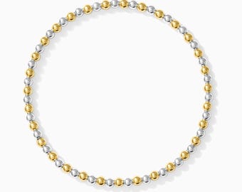 3mm Willow Bead Bracelet, 14k Gold Filled, .925 Sterling Silver