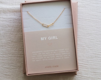 My Girl linked necklace, my girl necklace, gifts for your girlfriend, gifts for your favorite girl, necklace for your girlfriend, my girl