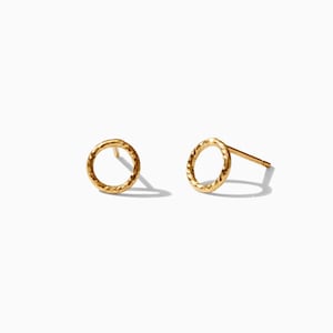 Sun circle stud earrings, 14k gold filled or sterling silver, circle earrings, stud earrings, circle studs, gold earrings, silver earrings
