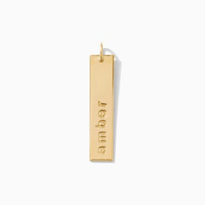 Bar Pendant a la carte, custom text bar, name pendant, name charm, custom text charm, dog's name charm, dog charm, charm only