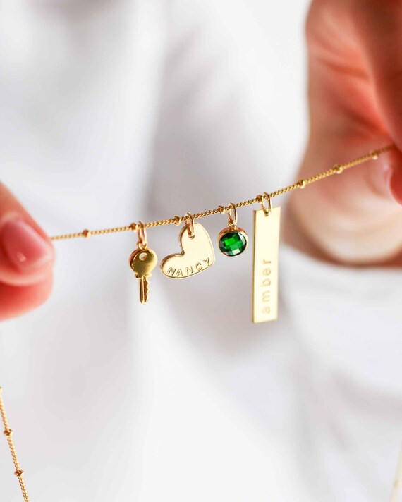 Ciondolo Con Pietra Preziosa A Castone - Ciondolo Rotondo Sfaccettato - Ciondoli In Argento Sterling Placcato Oro - Ciondoli Con Pietra Portafortuna Per Collana - 14 Mm (1 Pz) SKU: 201102 - Italia - Foto 4