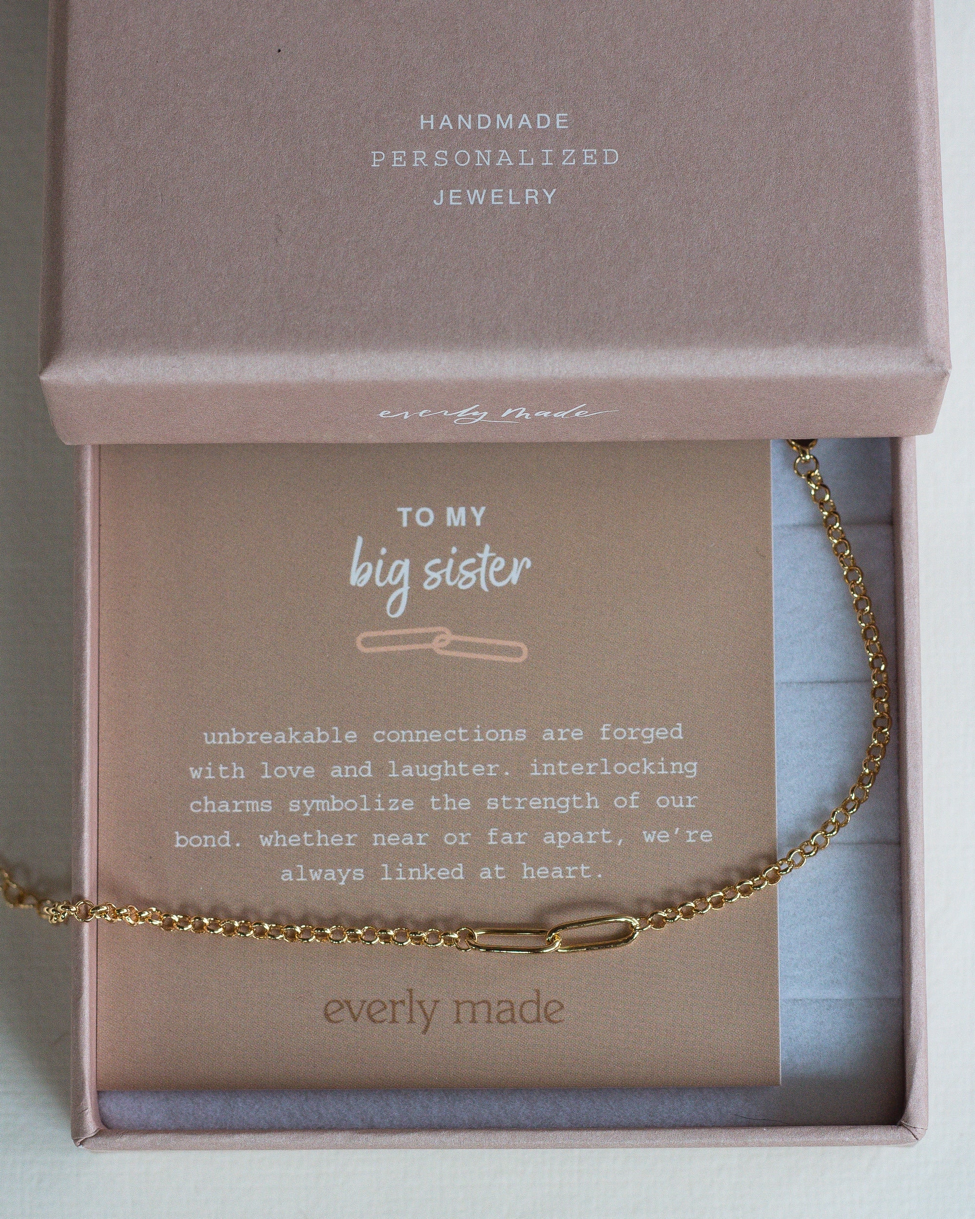 Big sister gift, big sister bracelet, sisters jewelry, sisters gift, matching bracelets, matching jewelry, gift for sister, LINKED