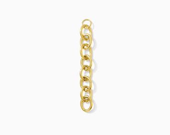 Paperclip Chain Extender Charm, 18k Gold Pvd