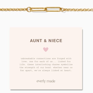 Aunt & niece bracelet, aunt and niece jewelry, aunt and niece gift, matching bracelets, matching jewelry, friendship bracelets, LINKED