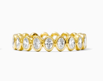 Sundae Ring, .925 Sterling Silver, 18k Gold Plated, Cubic Zirconia