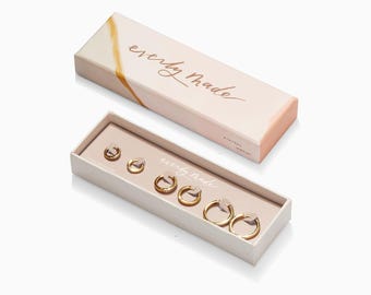 Earring Pack Nº1, Three Earring Set, 14k Gold Filled, .925 Sterling Silver
