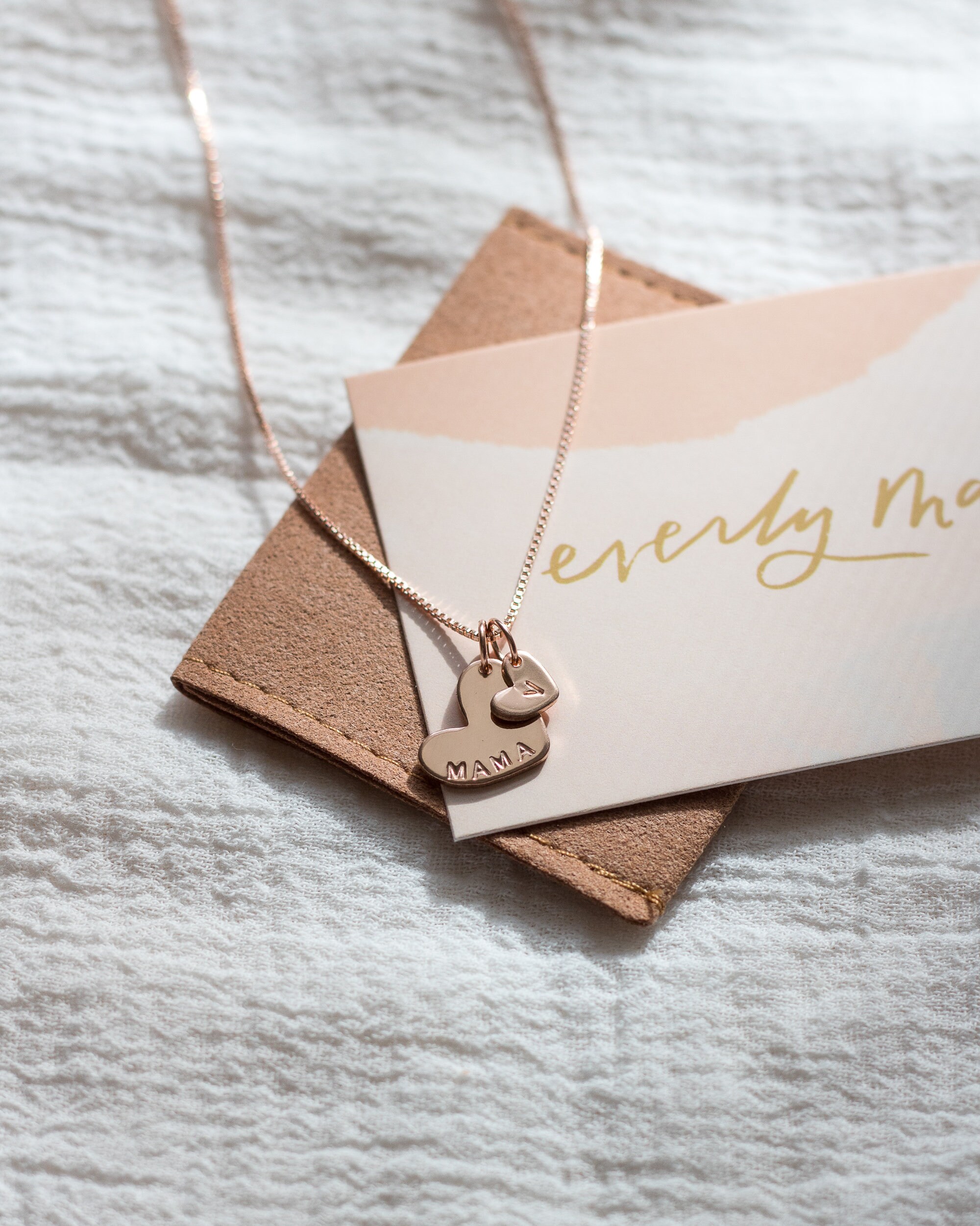 Personalized Heart Necklace, 2 Hearts Necklace, 3 Hearts