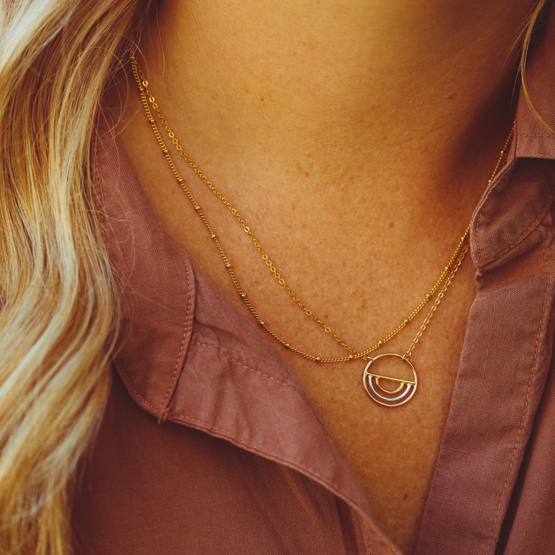 Upside down rainbow necklace deals