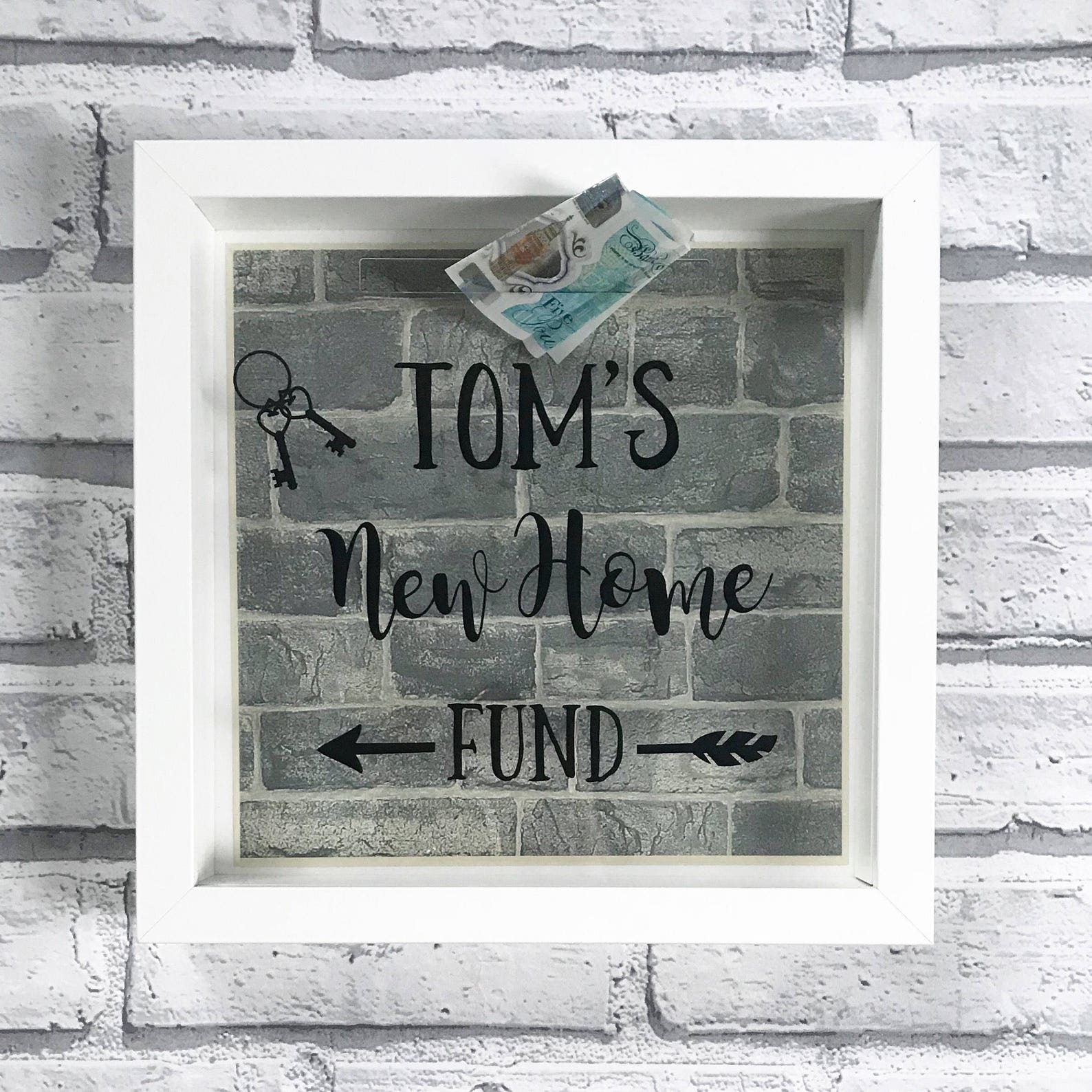 New Home fund Money Box Frame savings money box first Etsy
