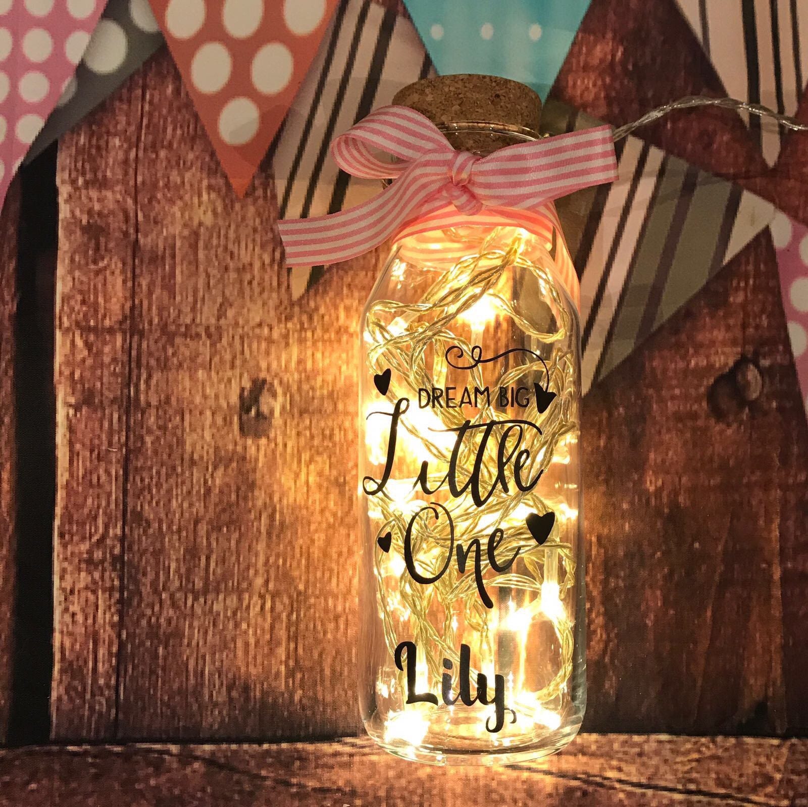 Personalised Light Up Bottle Etsy