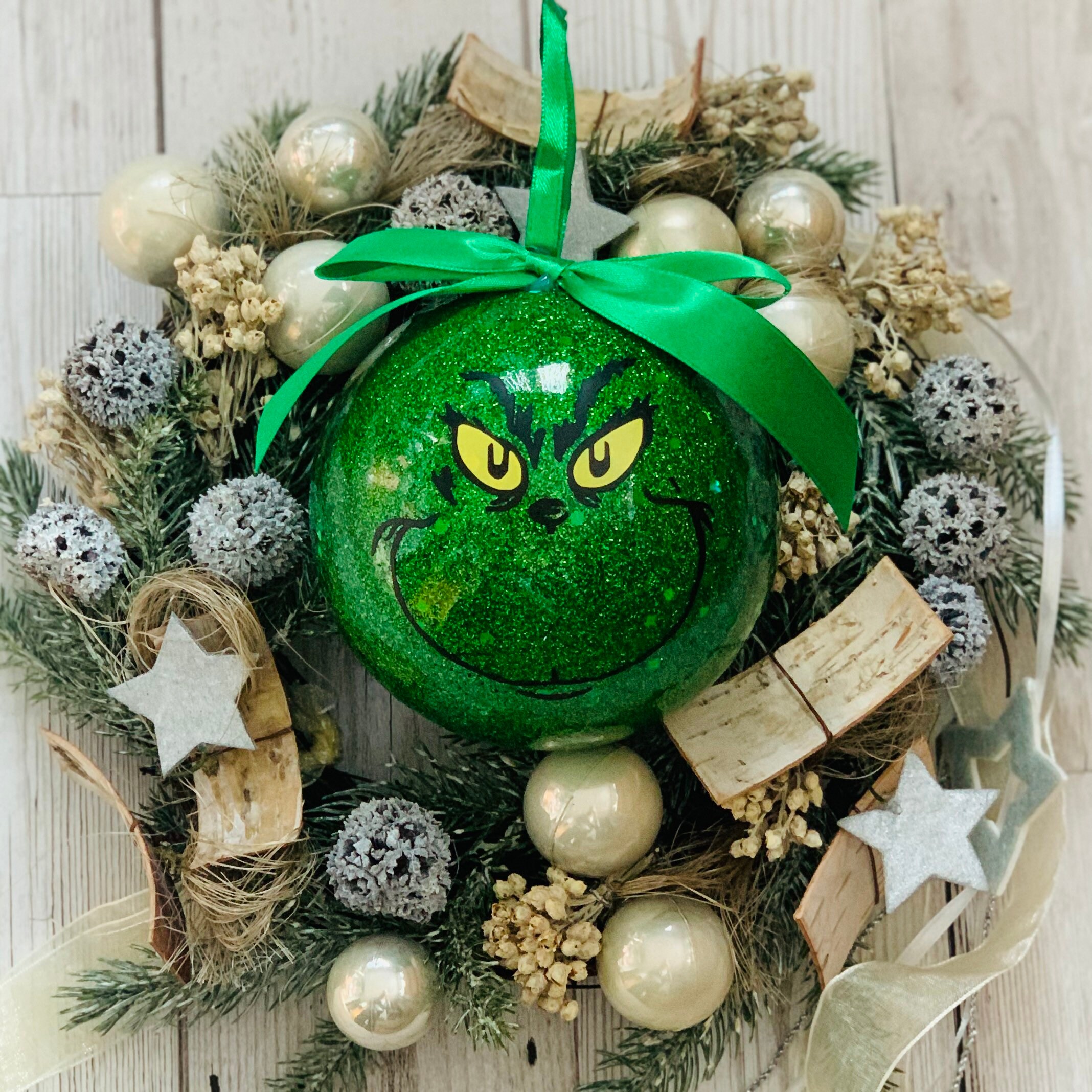 Mr Grinch Navidad Bauble árbol ornamento decoración Etsy