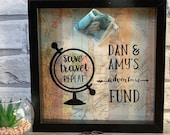 Personalised Travel Moneybox Frame - Savings - Adventure Fund