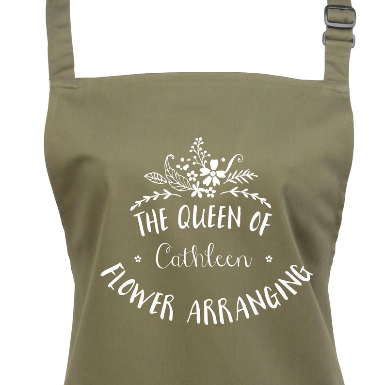 Personalised Queen of Flower Arranging Apron. 23 Colours Etsy Ireland