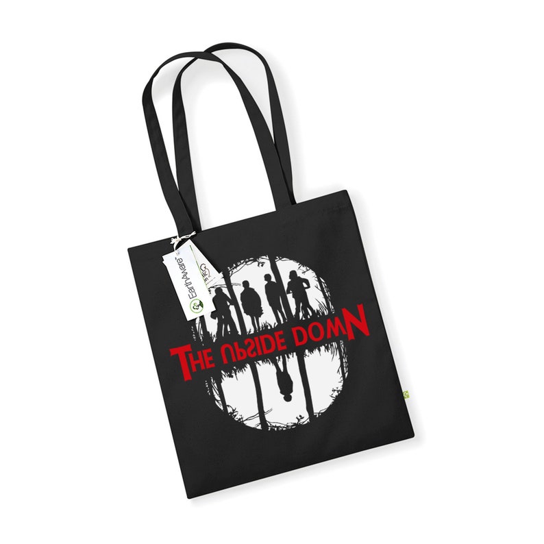 Ref 1244 Inspired by Stranger Things The Upside Down Organic Cotton Tote Bag