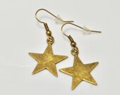 Statement Ohrringe Sterne, bronzefarben, XL Ohrringe für Frauen Damen Freundin Nichte Cousine Nachbarin, schmuck für jeden tag
