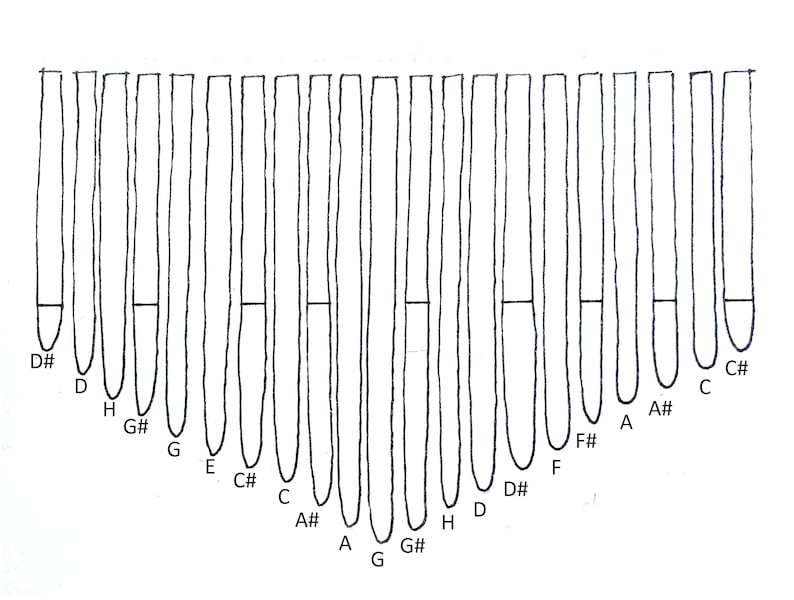 21 tone chromatic kalimba AURORA by Bolf Kalimbas in C major image 4