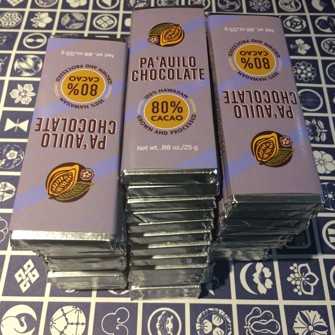 CHOCOLATE BARS 80 Cacao Made With Hawaiian Cacao and Hawaiian Cane