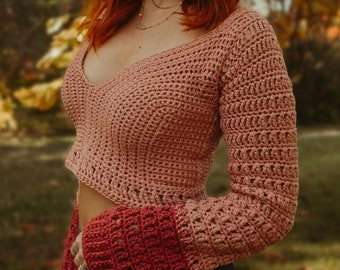 Solstice Sweater & Dress 2-in-1 Crochet PATTERN: Elegant Long Sleeve Design
