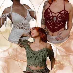 Crochet Pattern BUNDLE: Fairy Renaissance Cosplay Tops & Sleeves #4