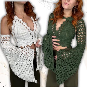 THE ORIGINAL Fae Crochet Top PATTERN: Bralette and Bell Sleeves 3-in-1 Instructions