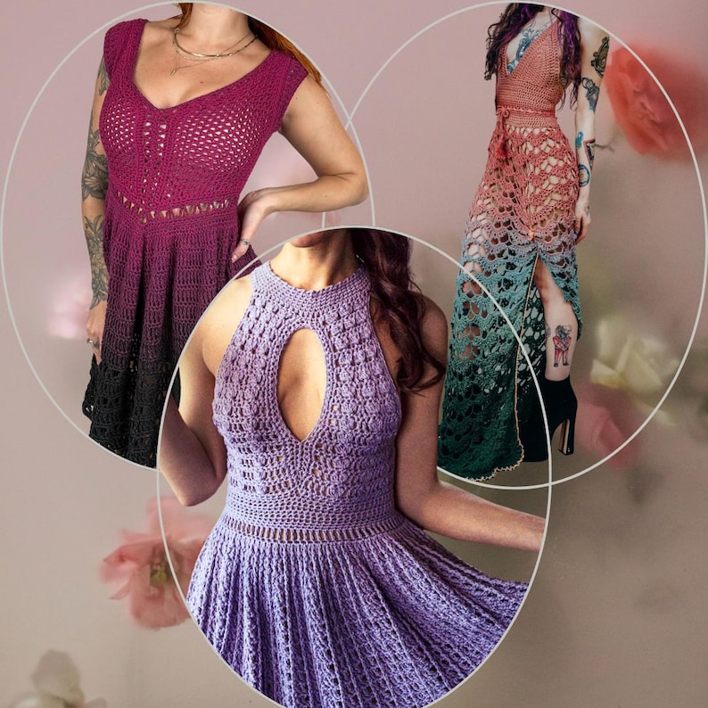 BUNDLE de patrons de robes au crochet : mes modèles de robes les plus vendus ! image 1