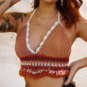 Daisy Crochet Top PATTERN || Summer festival crochet bralette halter top, easy beginner friendly!