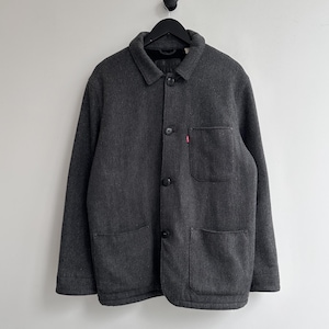 Vintage 90s Levi&#39;s Wool Workwear Sherpa Jacket Gray