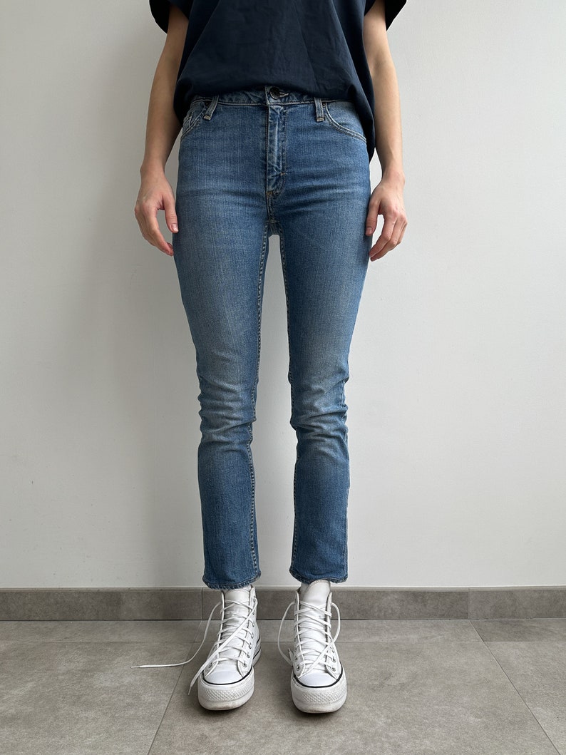 Acne Studios Skinny Blue Denim Pants Jeans 26x32 image 2