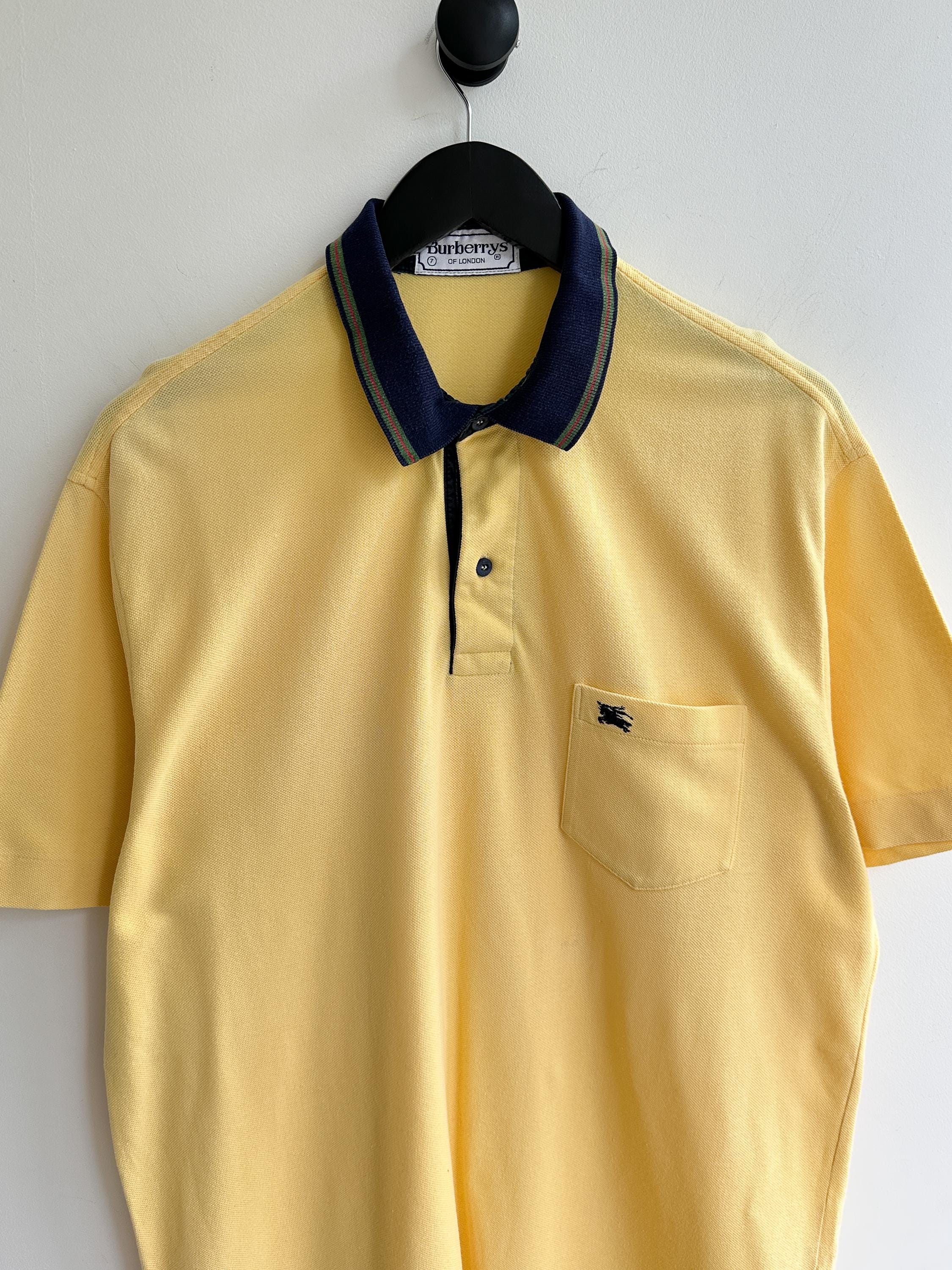 90年代ヴィンテージ バーバリー ポロシャツ イエロー サイズXL - Etsy 日本