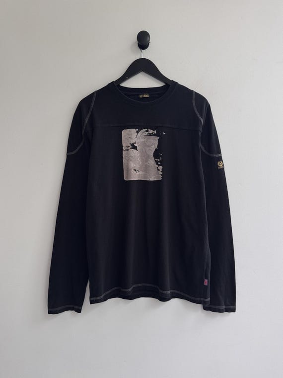 Belstaff, Vintage 90s Belstaff Longsleeve T-Shirt Size M Men's