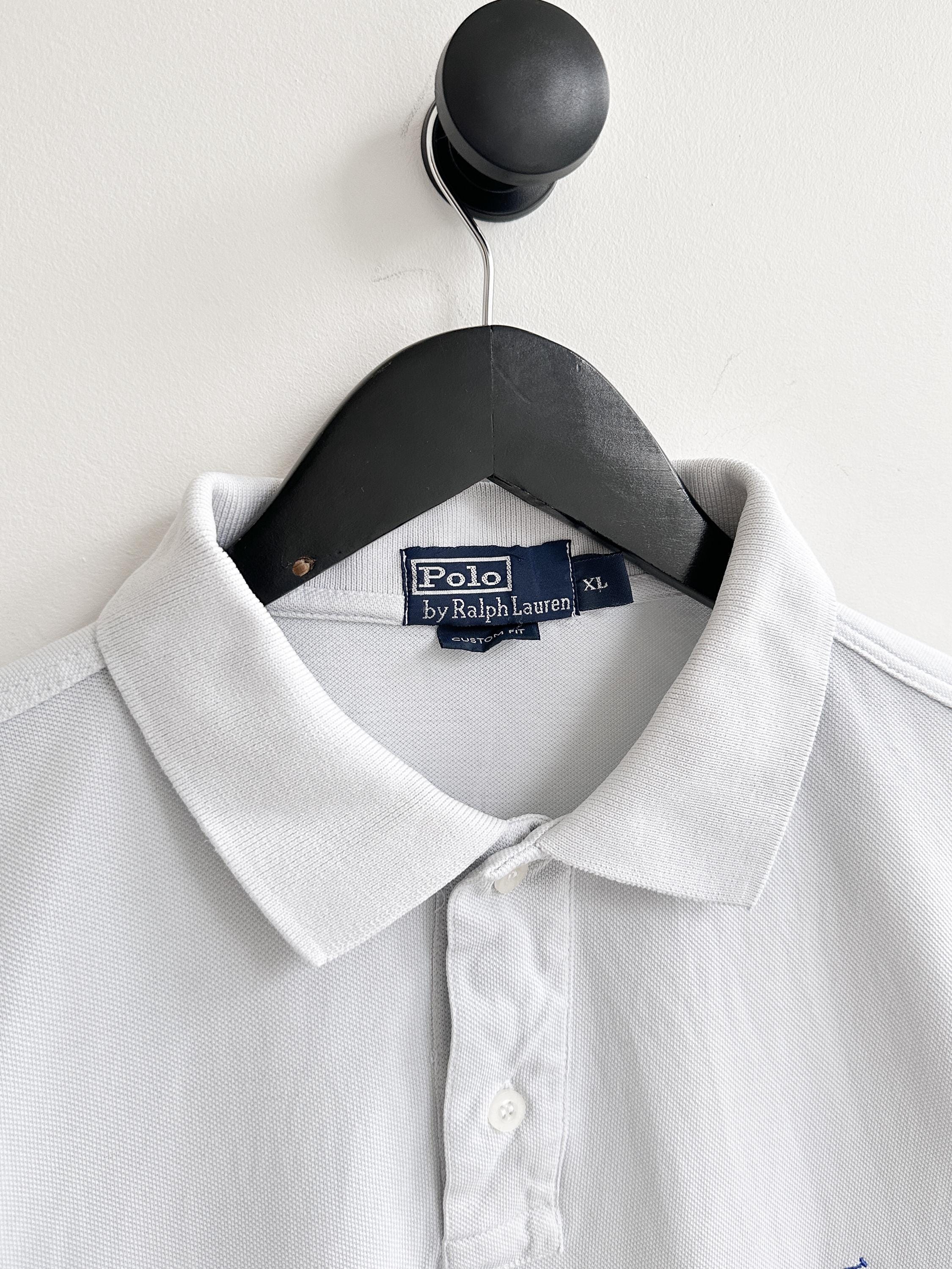 Vintage Ralph Lauren White Polo Shirt Womens Size L - Etsy