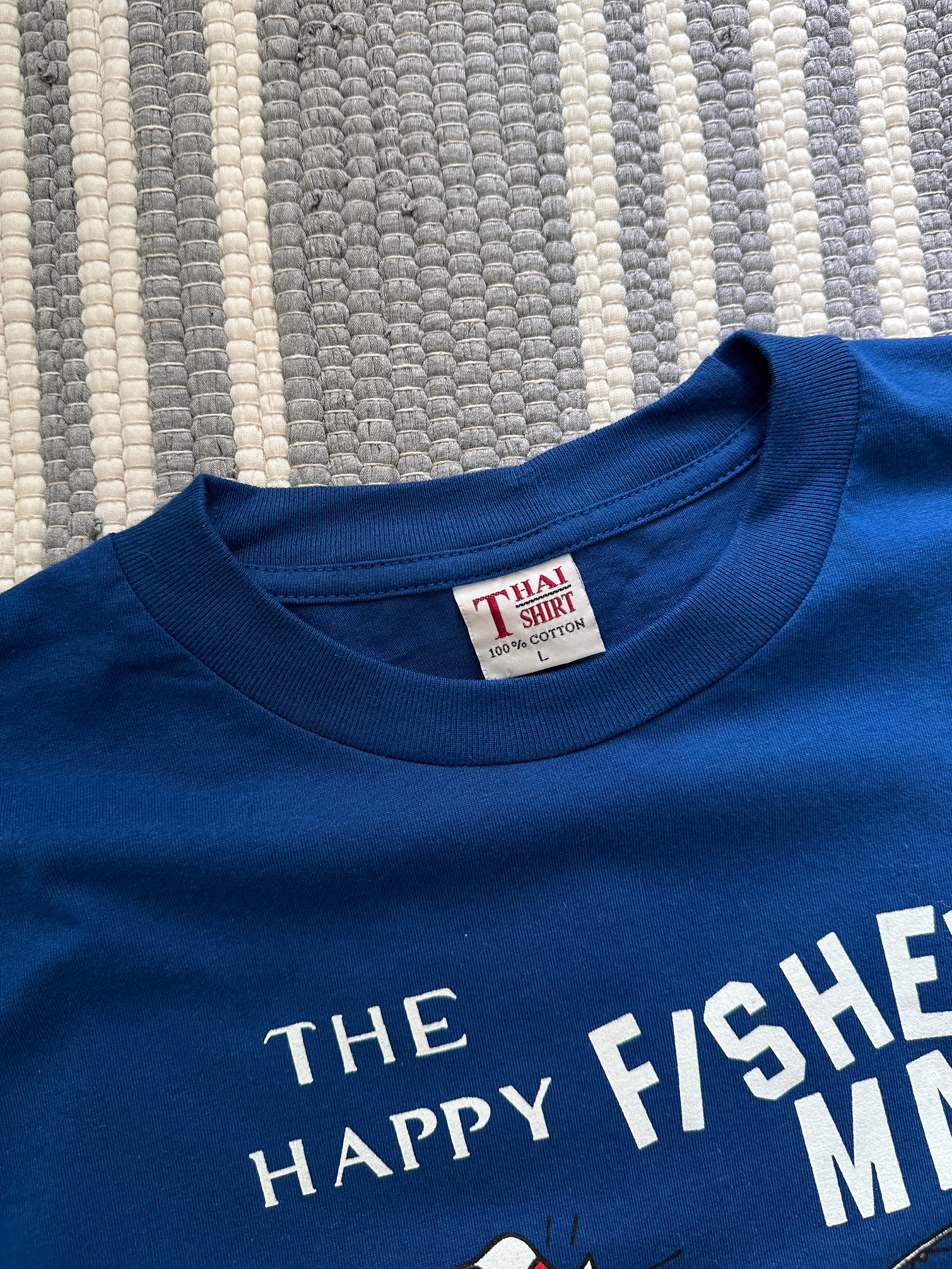 Vintage 90s Funny the Happy Fisherman Tee - Etsy