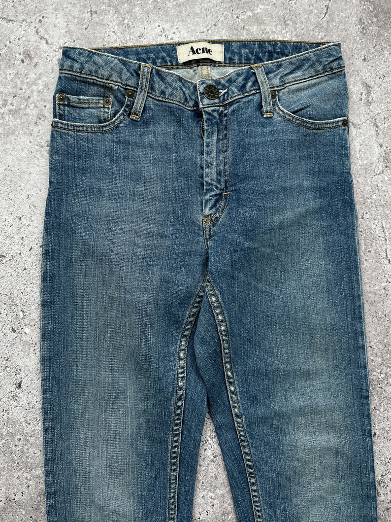 Acne Studios Skinny Blue Denim Pants Jeans 26x32 image 6