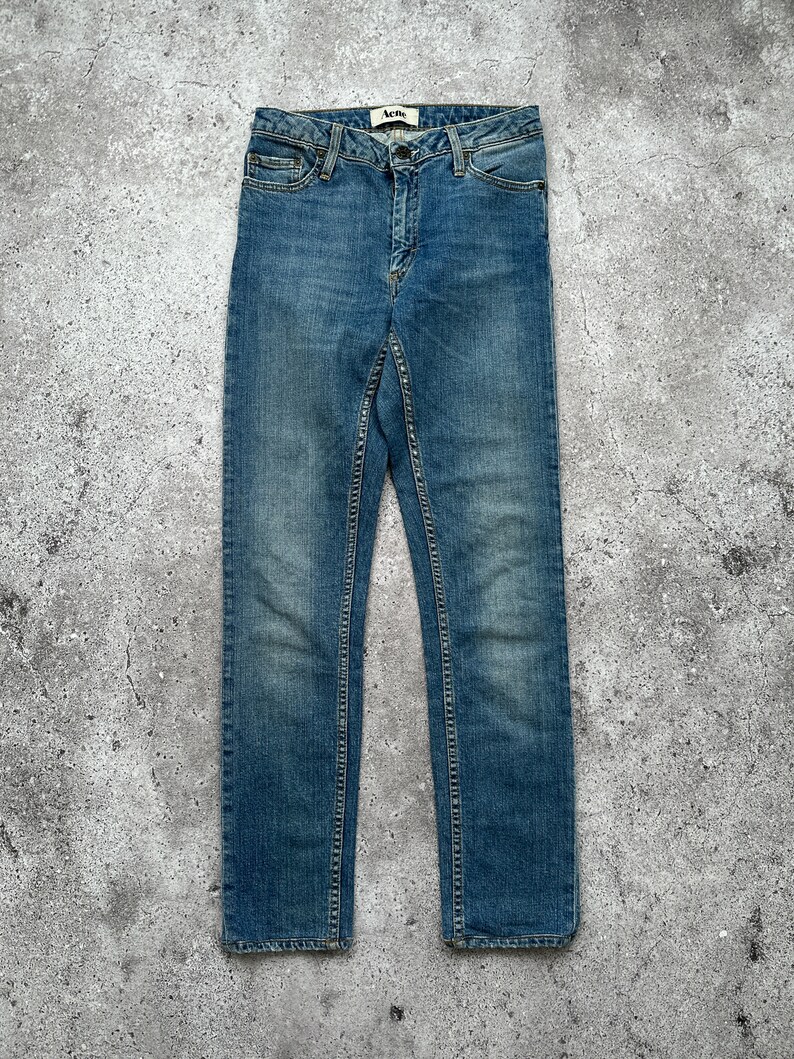Acne Studios Skinny Blue Denim Pants Jeans 26x32 image 4